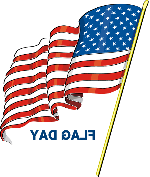 American Waving Flag Happy Flag Day Clipart - Flag Day (508x600), Png Download