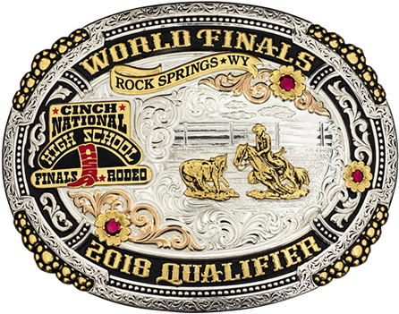 Nhsfr High School Finals Rodeo Qualifier Buckle - Rodeo (446x366), Png Download