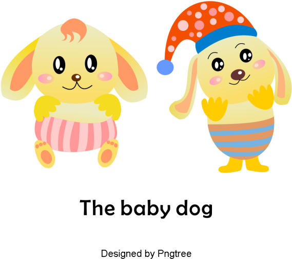 Cartoon Hand-painted Animal Baby Design Png And Psd - Portable Network Graphics (640x640), Png Download