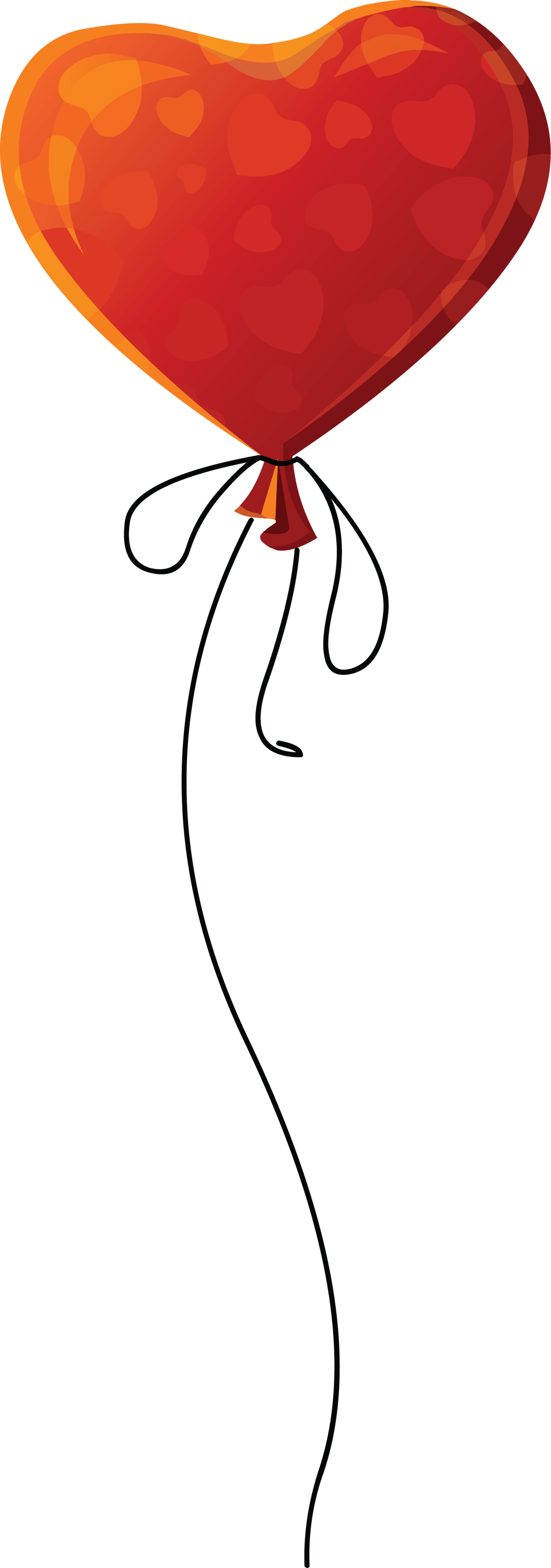 Clipart Beach Word Balloon - Res Heart Balloon Png (1055x3000), Png Download