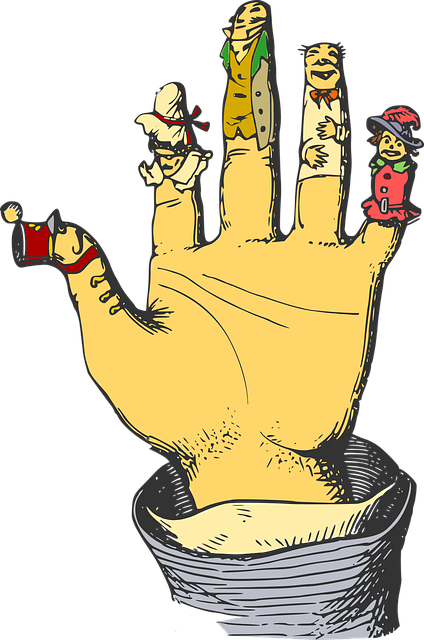 Finger Puppet Clipart Png (424x640), Png Download