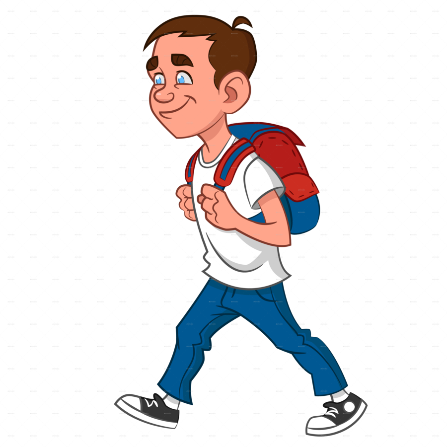 Download Lella Hutan Fb Clipart Clip Art Illustration - School Boy Cartoon Png (900x900), Png Download
