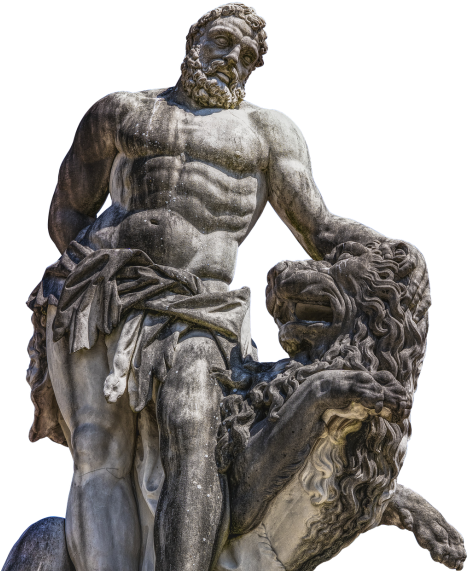 Ancient - Statue Of Hercules In Germany (500x589), Png Download