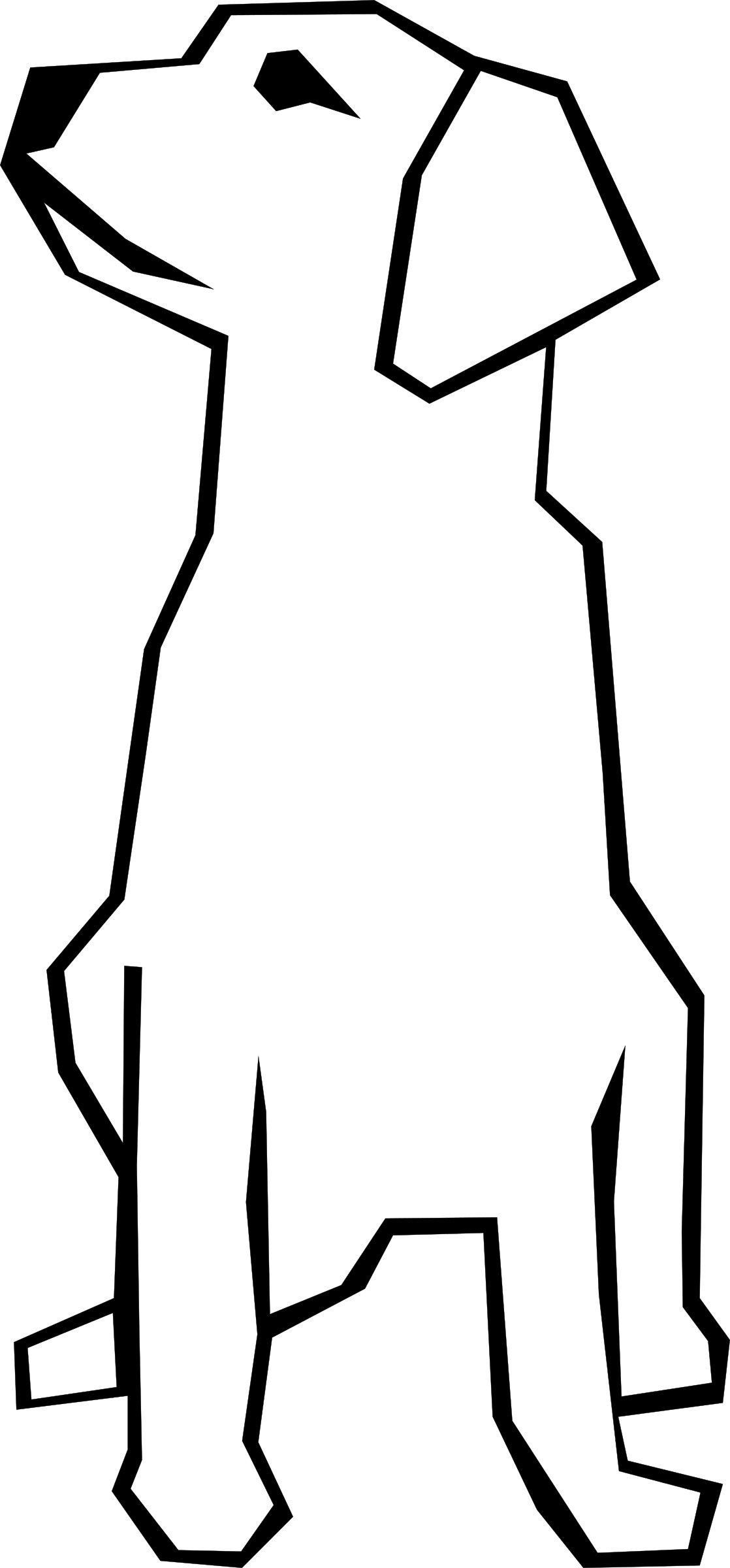 Drawn Dog Straight Line - Lab Dog Simple Drawings (1118x2400), Png Download