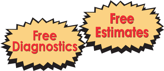 Free Estimates, Free Diagnostics - P J Trucking Inc (604x248), Png Download