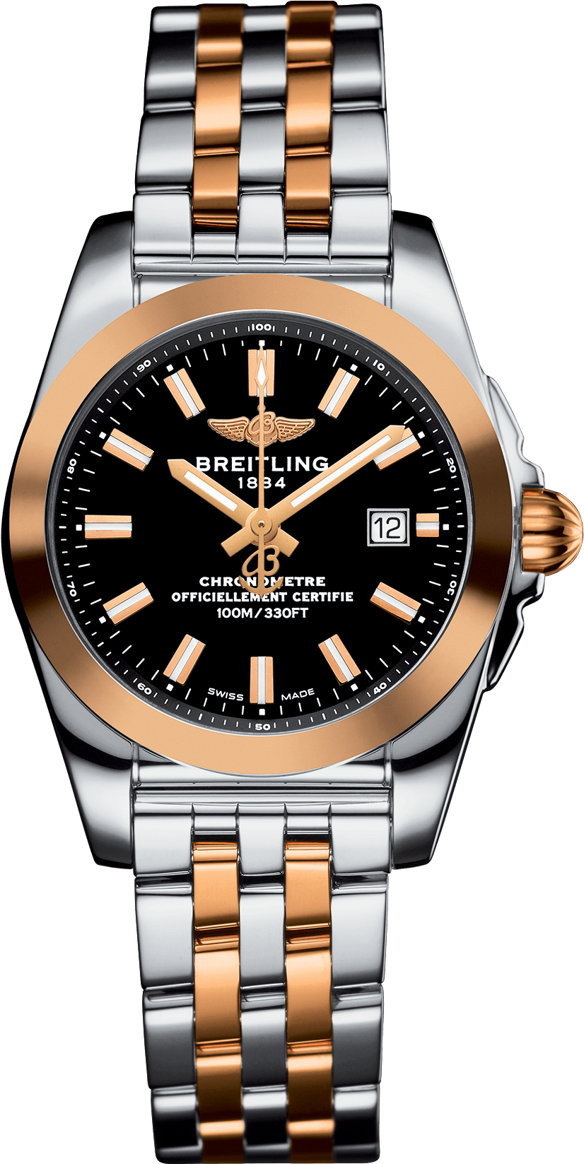 Galactic 29 Sleekt Steel & Rose Gold - Breitling Galactic 29 Sleekt (1536x2048), Png Download