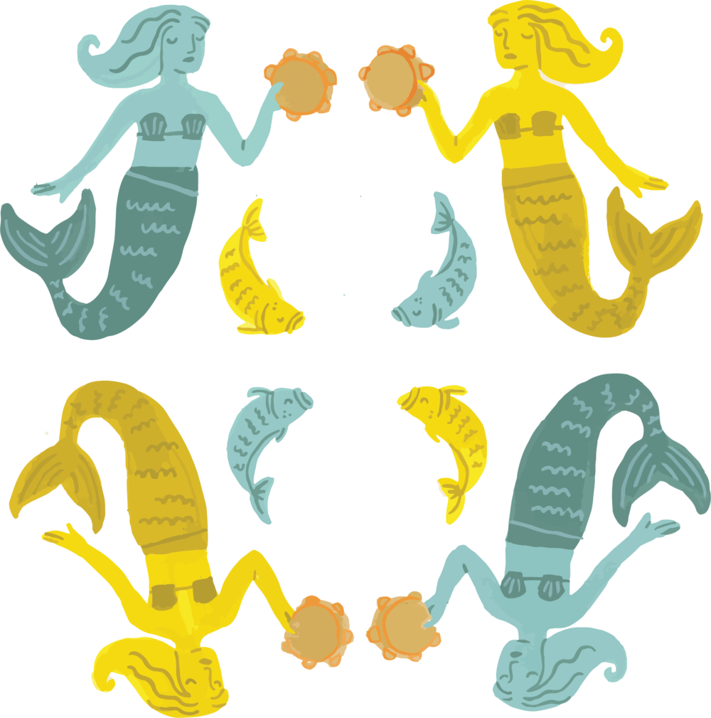 Gouache And Digital Illustration Inspired By Decor (1000x1009), Png Download