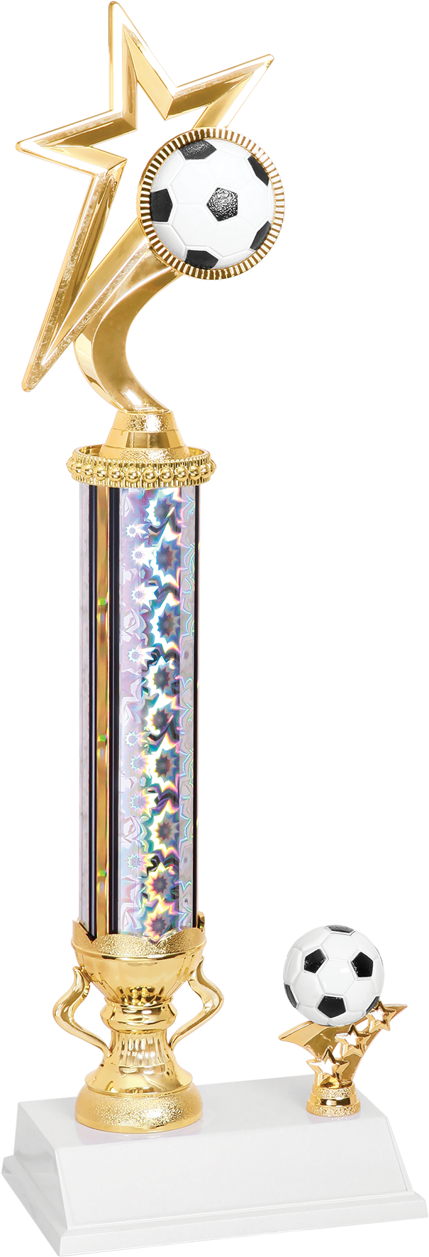 Gold Star Soccer Trophy - Soccer Trophy (1800x1800), Png Download