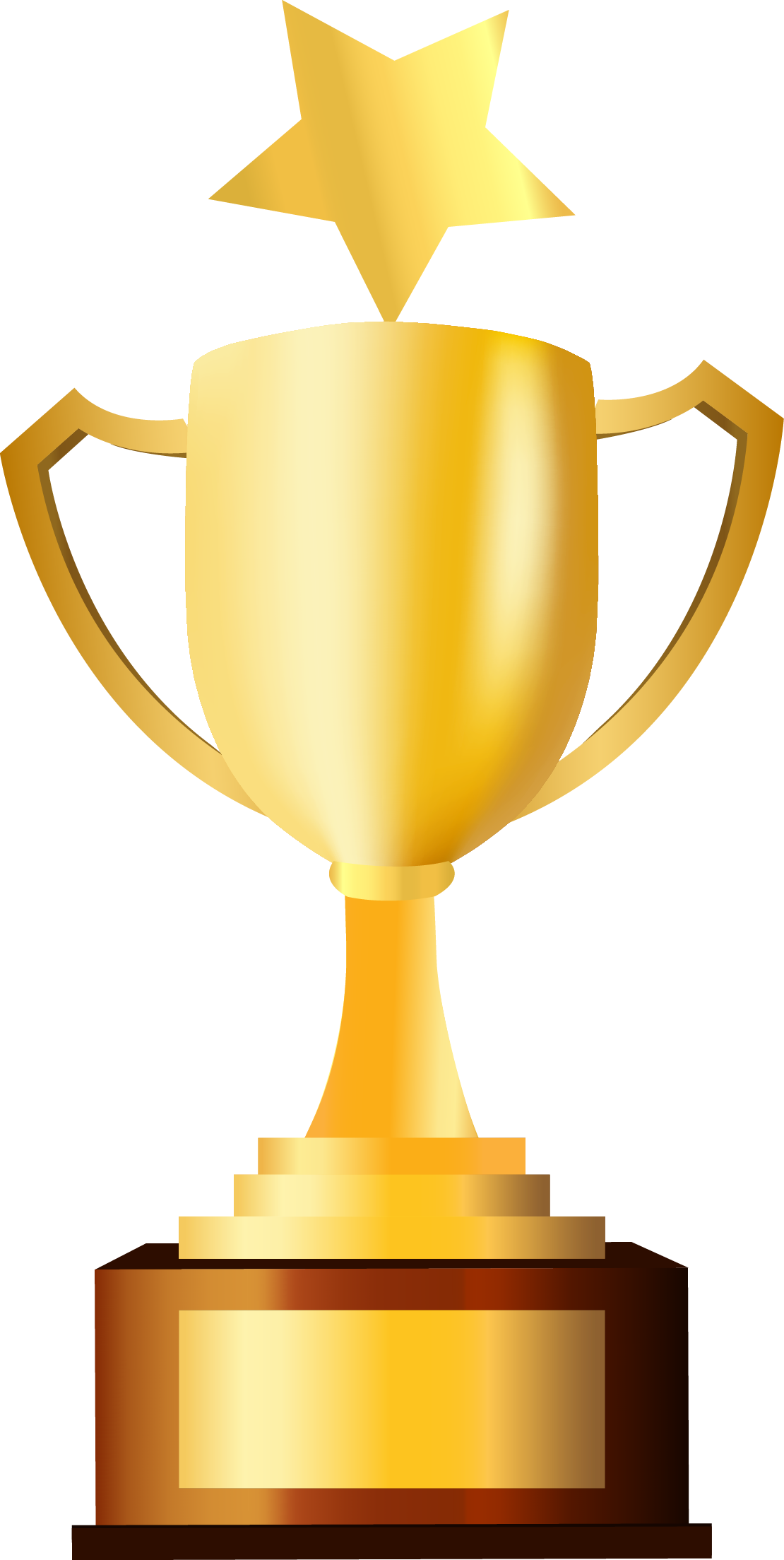 Trophy Prize Clip Art - Star Trophy Clip Art (1110x2207), Png Download
