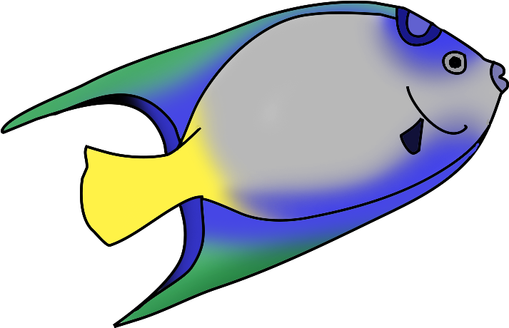 Tropical Fish Clipart Flounder - Fish Clipart Transparent (741x591), Png Download