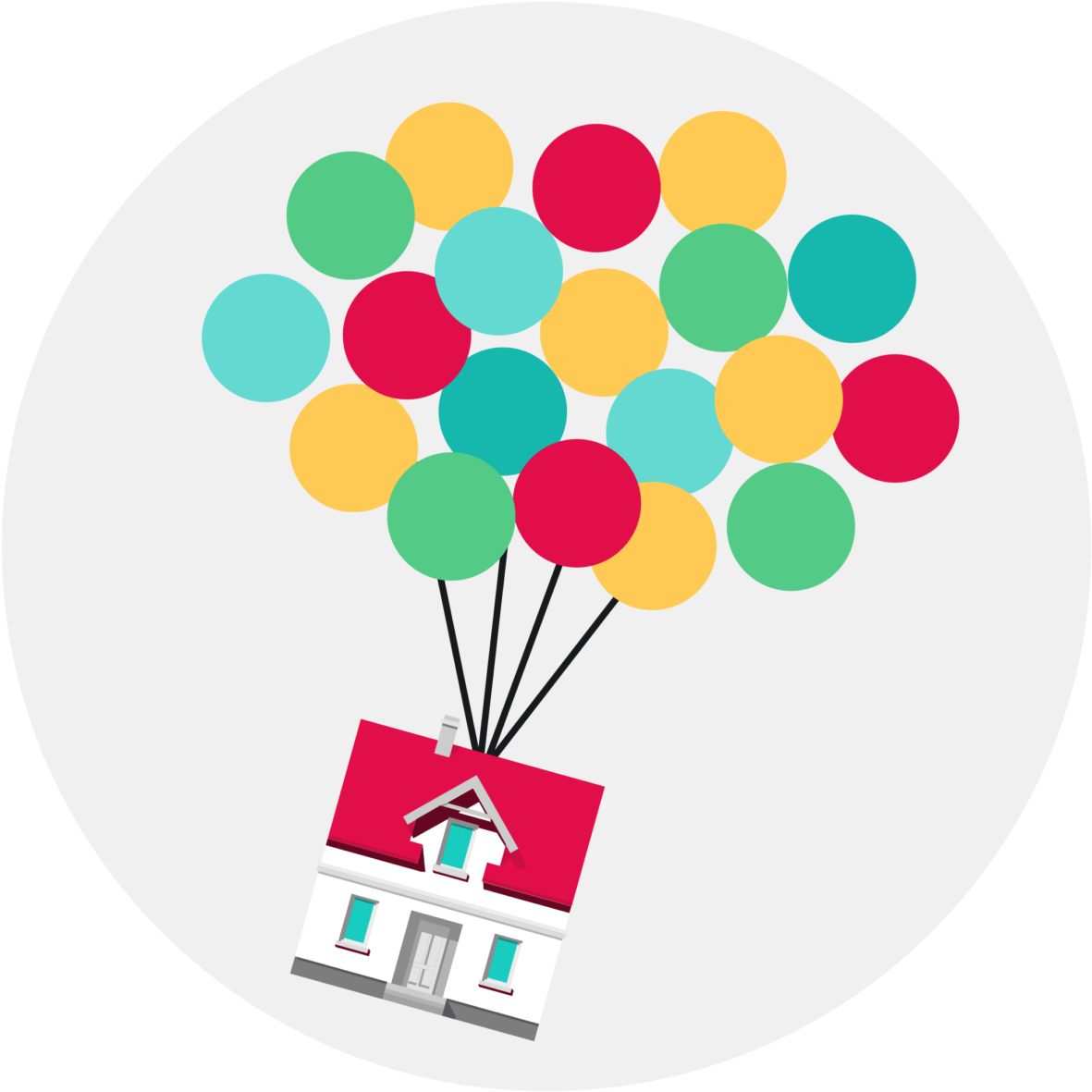 Balloon Clipart House ~ Frames ~ Illustrations ~ Hd - Circle (1200x1200), Png Download