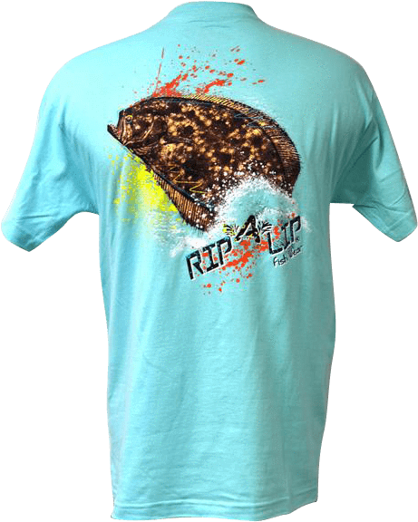 Flounder Rip A Lip Short Sleeve T-shirt Celadon - Flounder T Shirts (600x600), Png Download