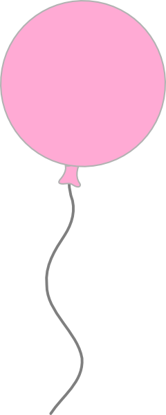 Balloon Clipart Pink - Pink Balloon Clip Art (240x600), Png Download