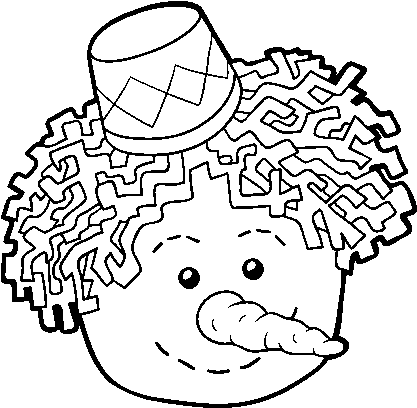 Snowman Face Coloring Page - Cara De Muñeco De Nieve Para Colorear (600x470), Png Download