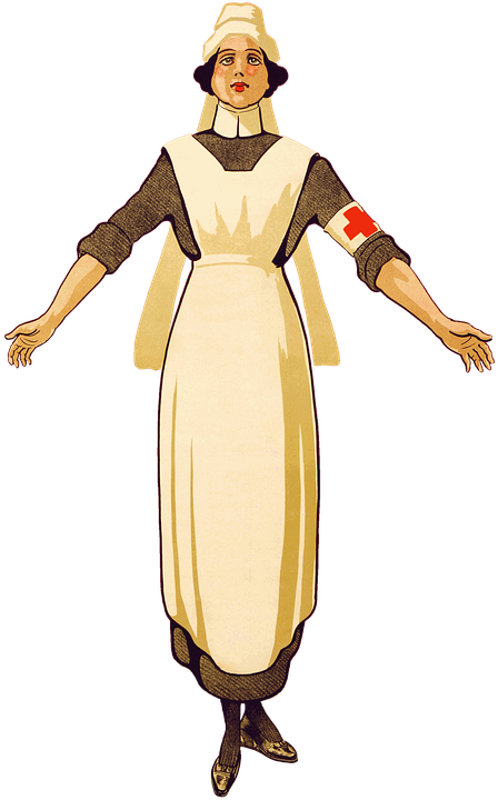 Patient Clipart War Nurse - Croix Rouge 1ere Guerre Mondiale (448x720), Png Download