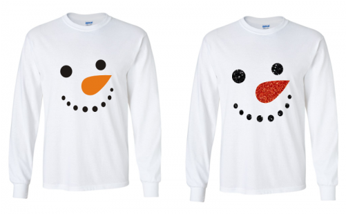 Snowman Face Long Sleeved T Shirt - Tiger (500x500), Png Download
