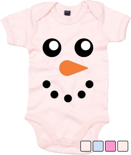 Snowman Face Babygrow - Penguin (424x500), Png Download