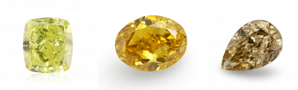 Yellow Diamond With Different Secondary Hues - Diamant Oval Schliff 0,52 Ct Mit Zertifikat, Natürlich (1024x309), Png Download