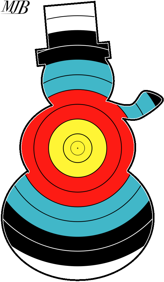 Png File - Wide Compatibility - Christmas Themed Shooting Targets (570x978), Png Download