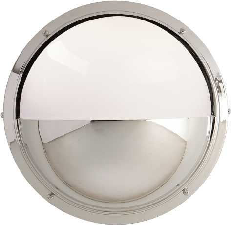 Pelham Moon Light In Polished Nickel With White Glass - Visual Comfort Tob2208pn-wg Thomas Obrien Pelham 1 (480x480), Png Download