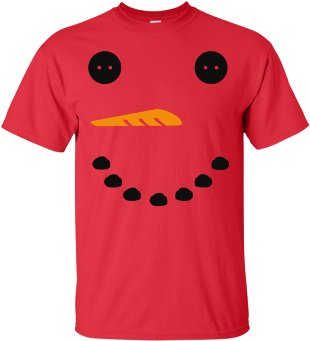 Snowman Face Ultra Cotton T-shirt - Shirt (690x690), Png Download