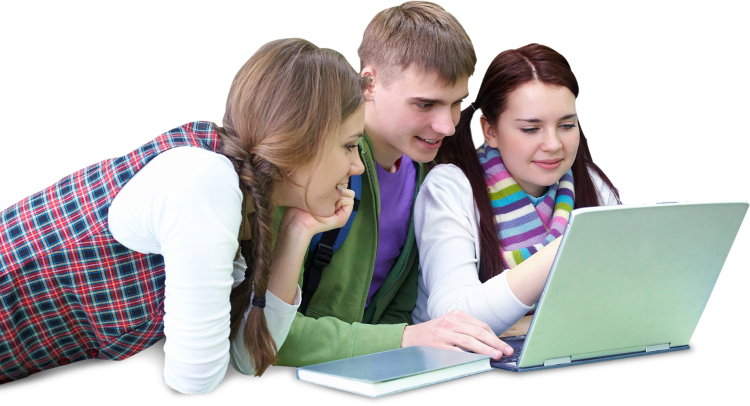 A Group Of Older Students Having Fun Coding - Information And Communications Technology: In The 21st (750x406), Png Download