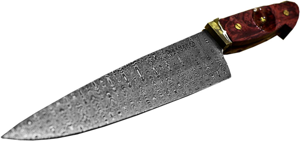 Various Metals In Knives - Damascus Steel Knife (1079x573), Png Download