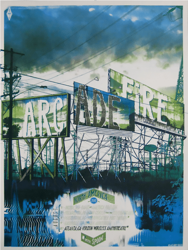 Us Summer 2010 Tour - Arcade Fire Suburbs Prints (1140x975), Png Download