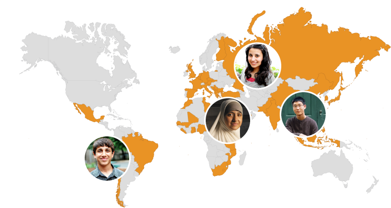 Meet Students From Around The World - Food Self Sufficiency Rate World (800x420), Png Download