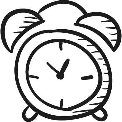 Draw Alarm Clock Vector - Alarm Clock Drawing Png (400x400), Png Download
