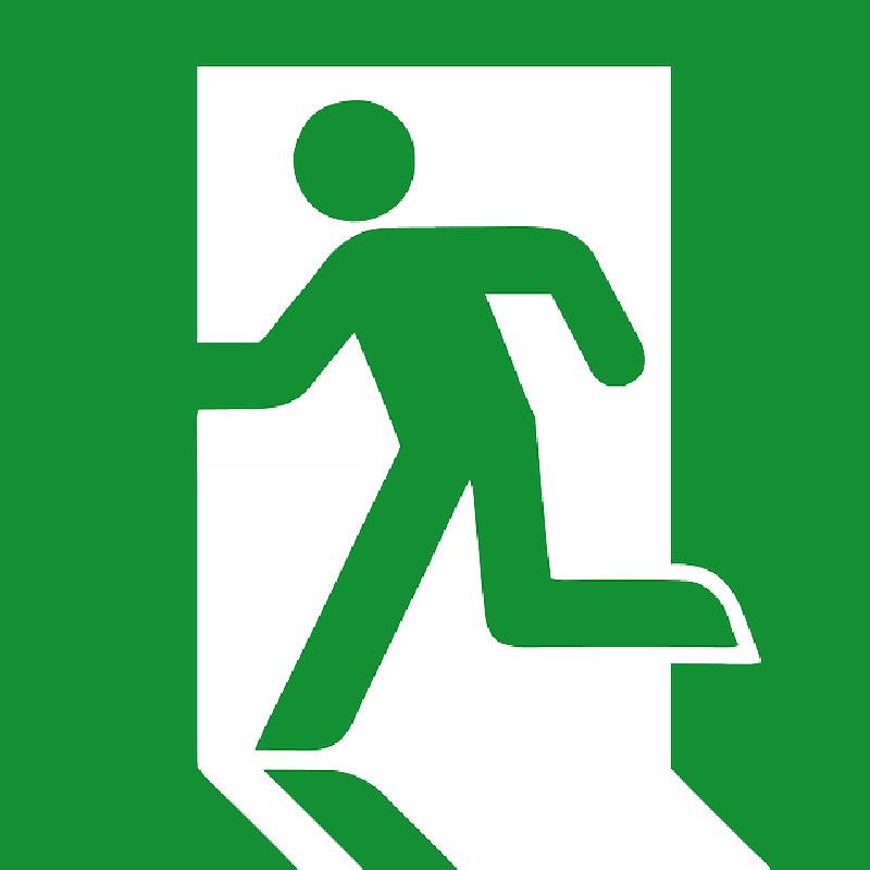 Mb Image/png - Emergency Exit Sign Vector (800x800), Png Download