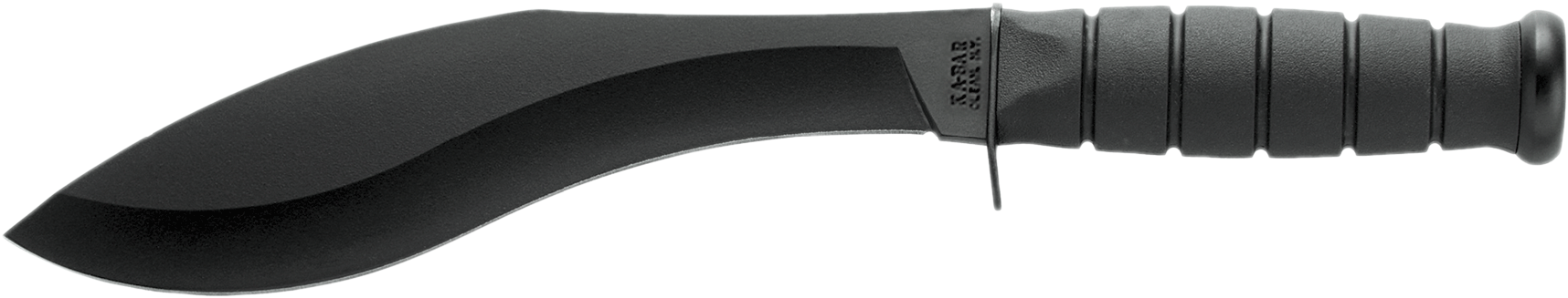 Ka-bar 1280 Combat Fixed 1095 Carbon Kukri Blade Kraton - Kbar Knives (1800x413), Png Download
