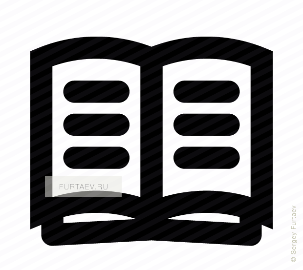 Vector Icon Of Opened Handbook - Book (620x553), Png Download