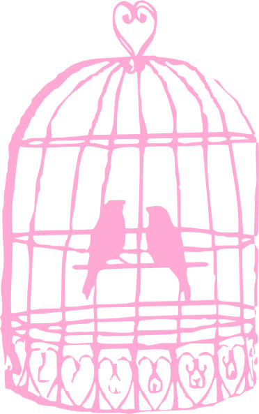 Pink Bird Cage Png (372x593), Png Download