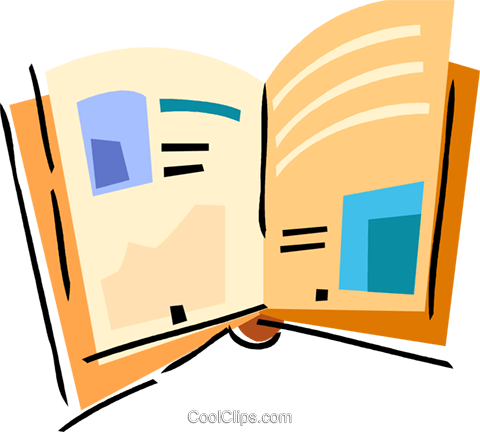 Open Book Royalty Free Vector Clip Art Illustration - Livro Aberto Png Clipart (480x432), Png Download
