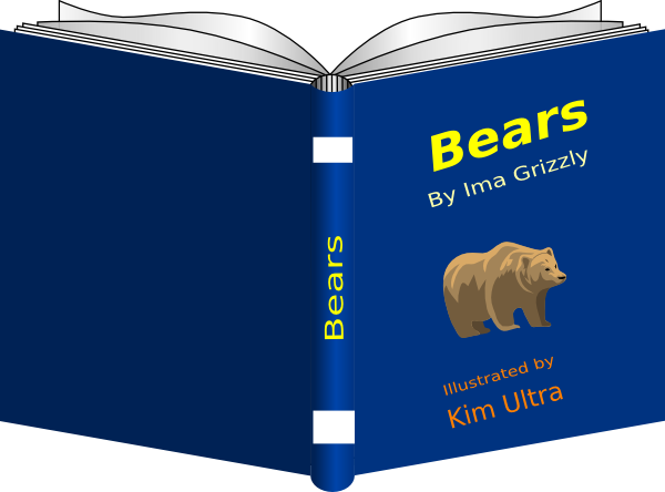 Title Of A Book Clipart Openbook W Clip Art At Clker - Clip Art Book Cover (600x444), Png Download