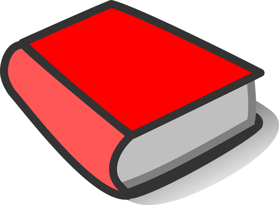 Blank Open Book Clip Art - Red Book Clipart (960x706), Png Download