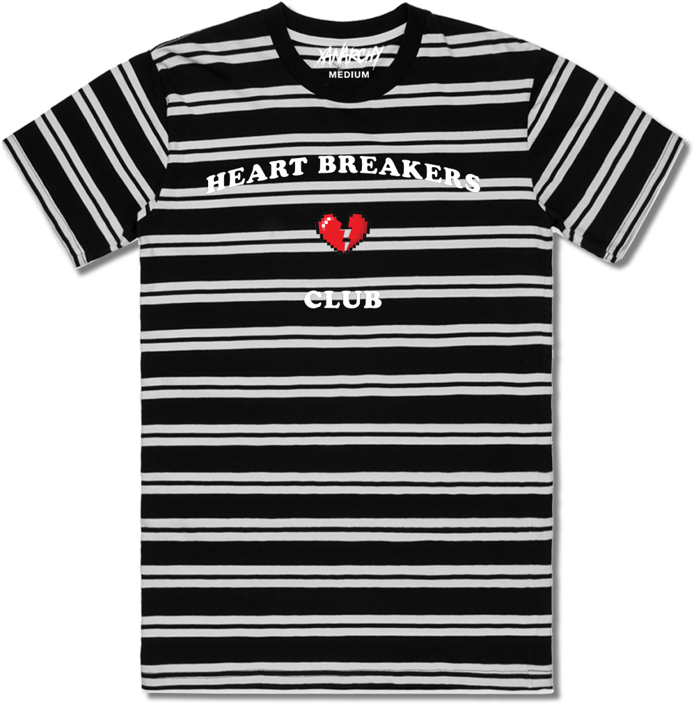 Heartbreak Club Striped Tee - Шорты Футболка Мальчик (1200x1200), Png Download