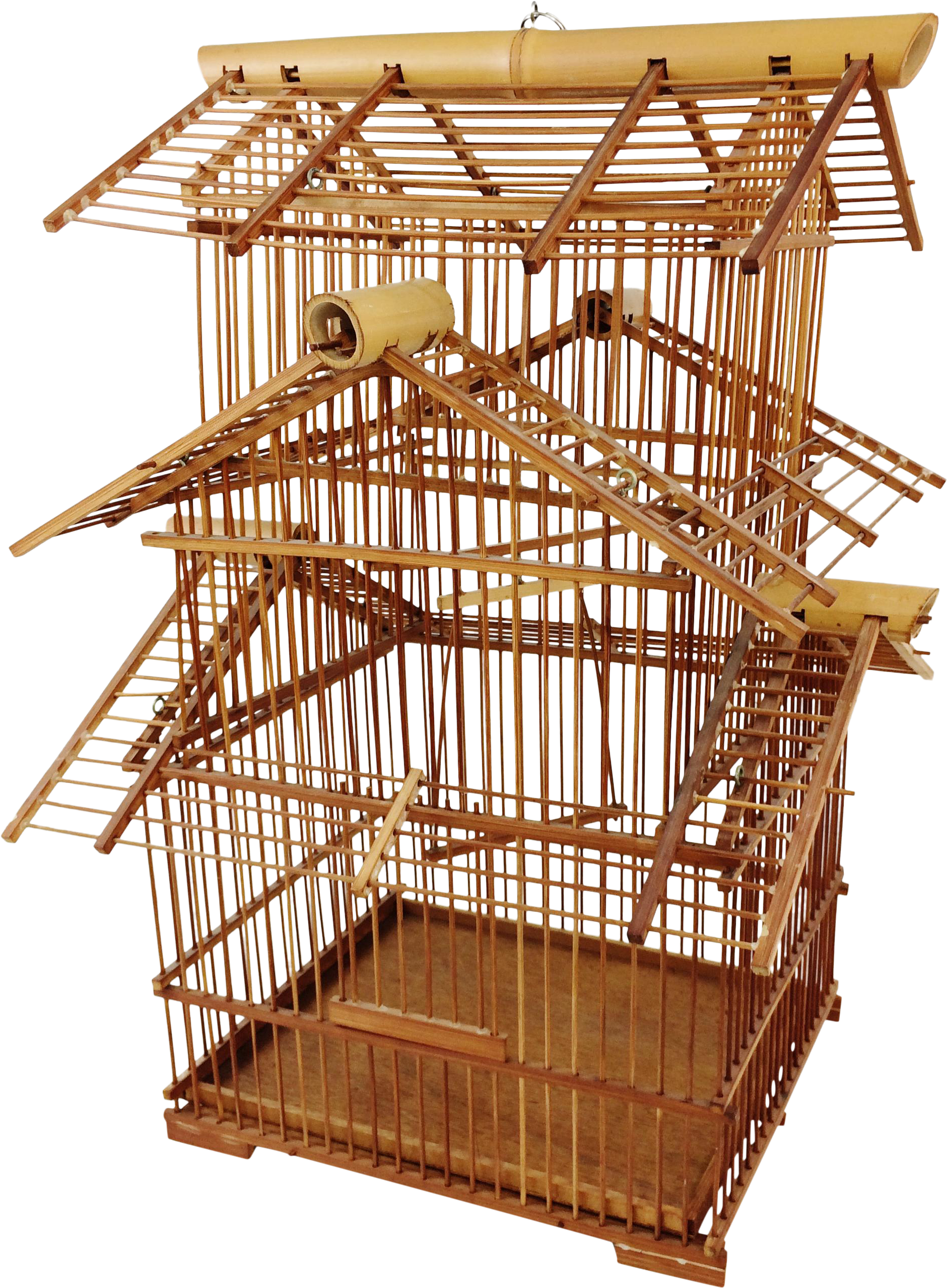 Vintage Bamboo Wood - Birdcage (2088x2840), Png Download