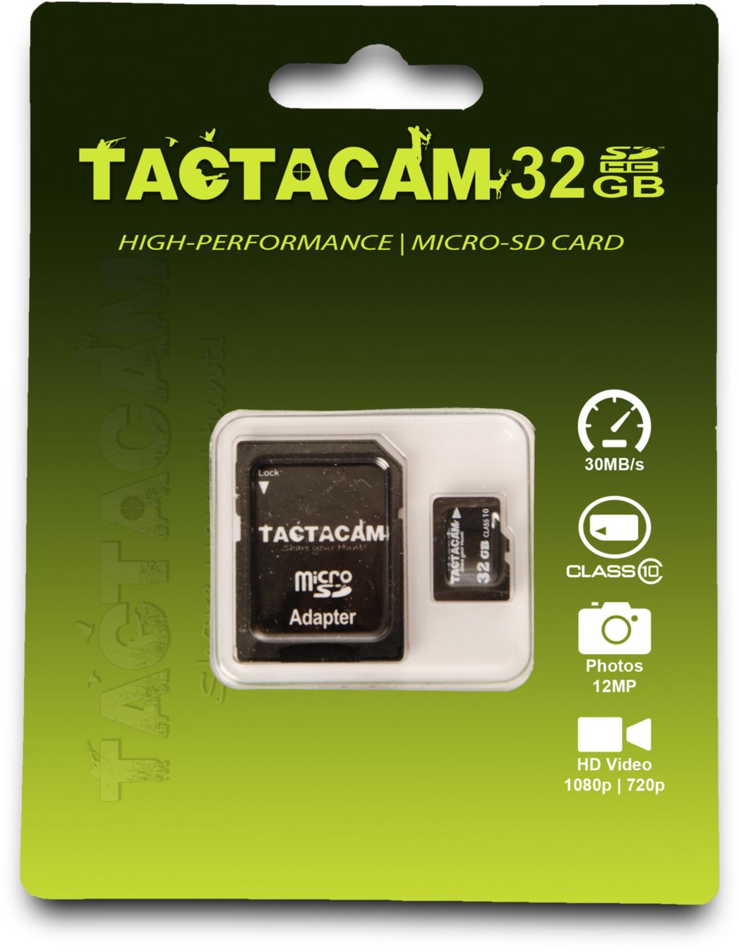 Tactacam Ultra Micro Sd Card - Tactacam Class 10 Micro Sd Card With Adapter - 16 Gb (1400x1400), Png Download