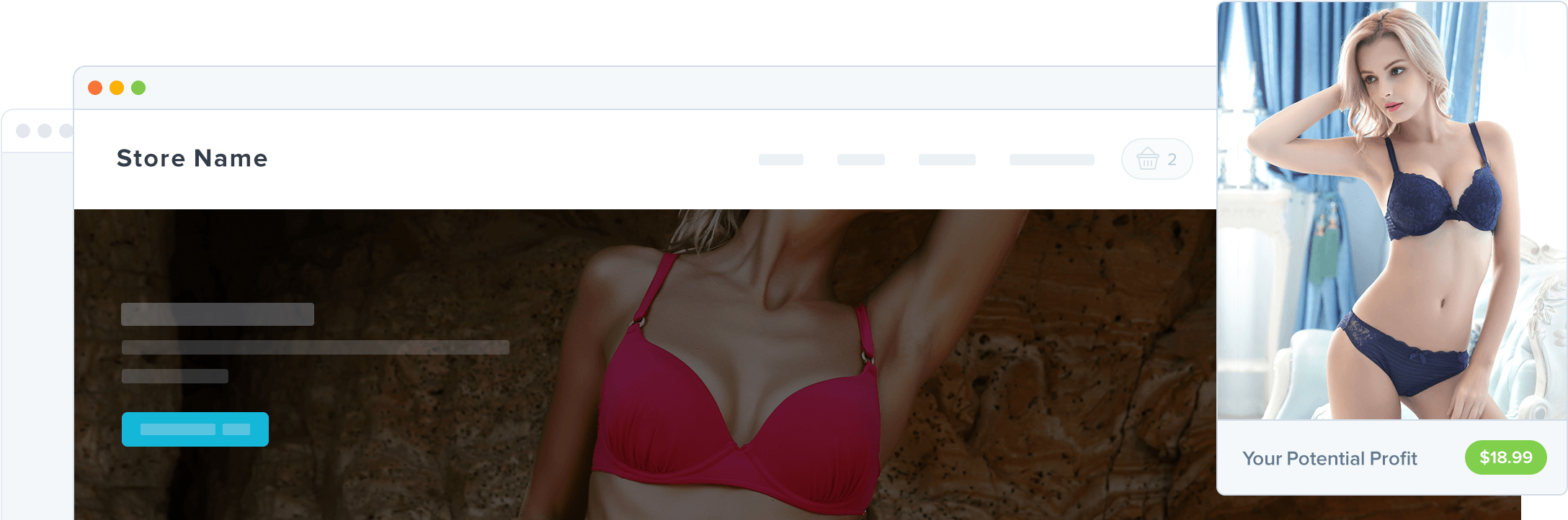 Dropshipping Lingerie - Lingerie (2280x740), Png Download