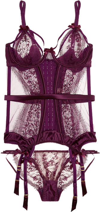 Lingerie If Only Agent Provocateur Luxury Lingerie - Agent Provocateur Tanya Basque (500x707), Png Download