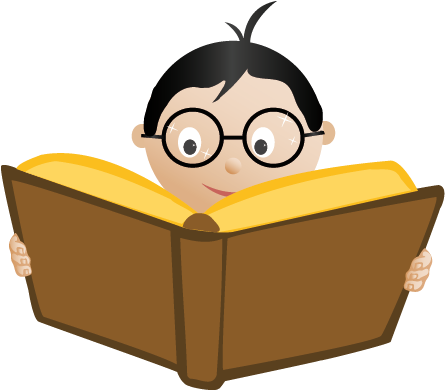 Vinilo Niño Libro Tenvinilo - Niño Con Libro Png (507x389), Png Download