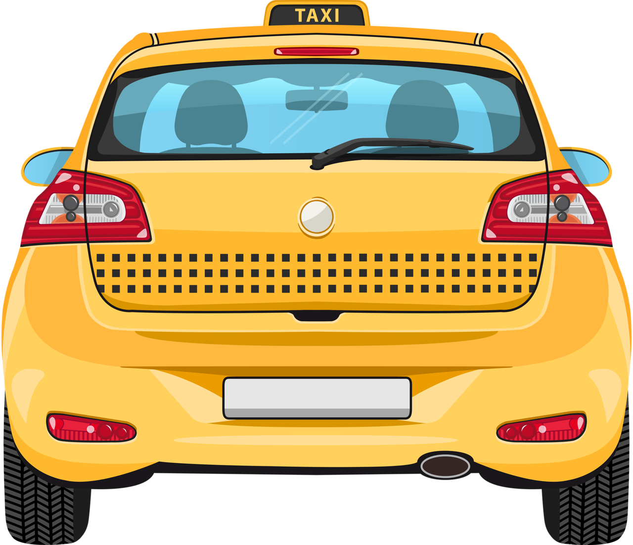 8 [преобразованный] - Back Of A Taxi Cab (1280x1102), Png Download