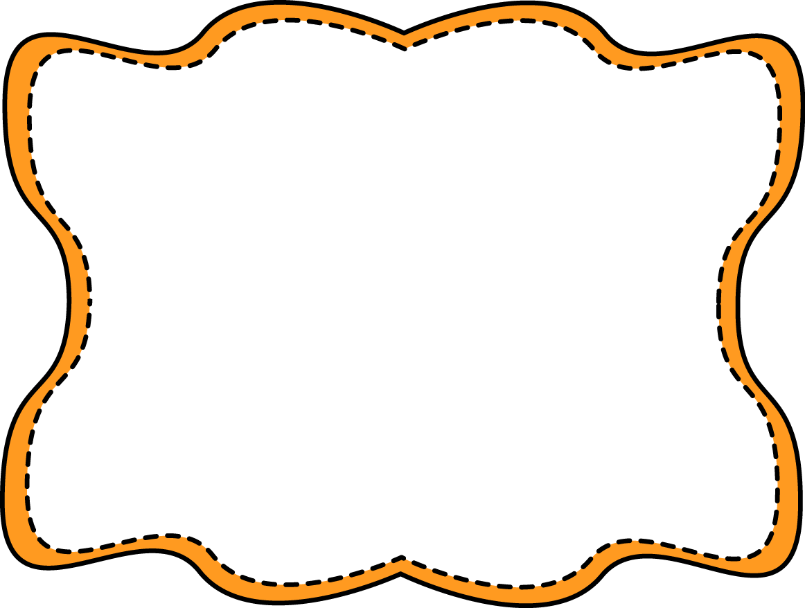 Orange Wavy Stitched Frame Free Clip Art - Gold Glitter Frame Png (1162x878), Png Download