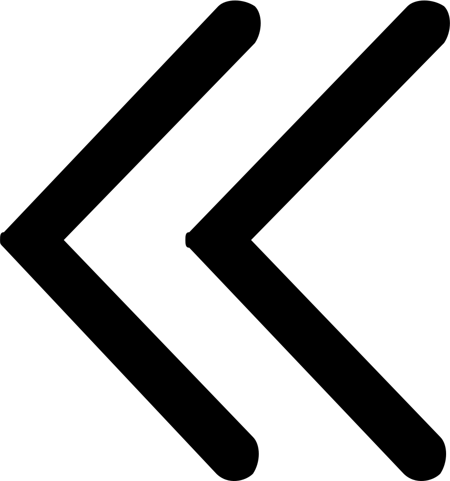 Double Left Arrow - Left Arrow Png (918x981), Png Download