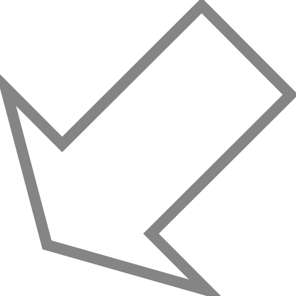 Left Clipping Of The Downward Arrow - Arrowing Pointing Down Left (600x600), Png Download