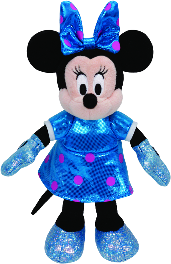 Minnie Mouse Sparkle Beanie Babies - Ty Sparkle Minnie Mouse Teal Sparkle With Sound (633x900), Png Download