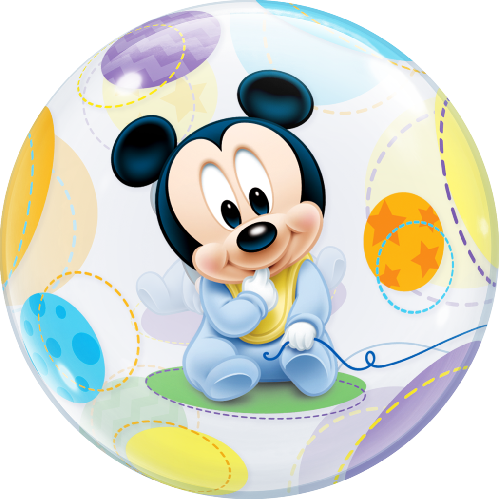 Disney Baby Mickey Mouse Bubble Balloon - Baby Mickey Mouse Balloons (1024x1024), Png Download