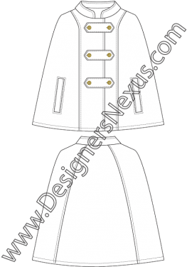 Clipart Free Apron Drawing Sketch - Vest Flat Drawing (316x409), Png Download